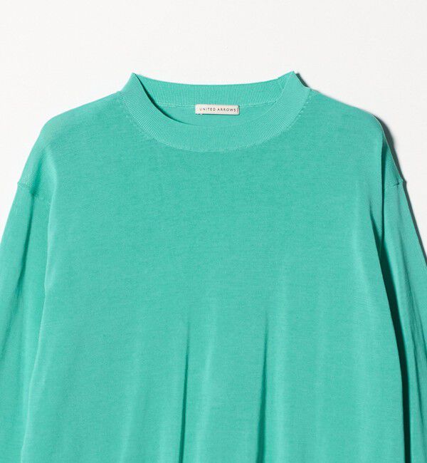 UNITED ARROWS「ハイツイストコットン ハイゲージ クルーネックニット 接触冷感」|ニット・セーター|