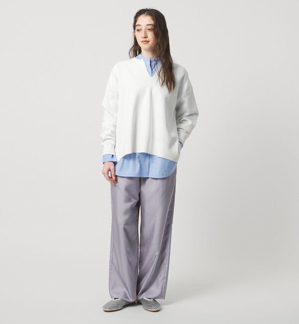 UNITED ARROWS「シルクライク イージーパンツ」|チノ|