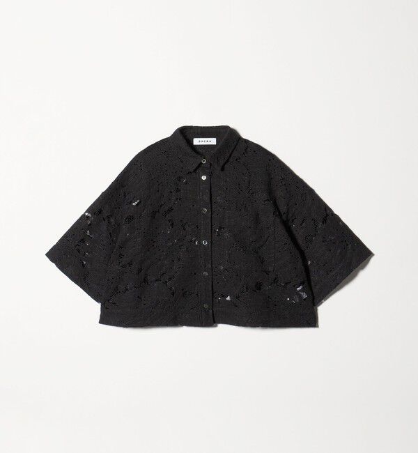 UNITED ARROWS「＜SACRA＞レース シャツブラウス」|シャツ・ブラウス|BLACK
