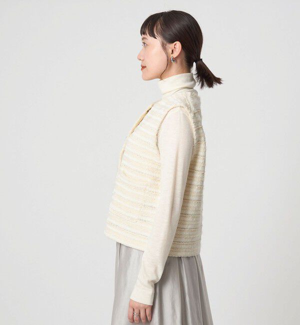 ミックスツイードライク ニット ジレ ベスト（UNITED ARROWS green