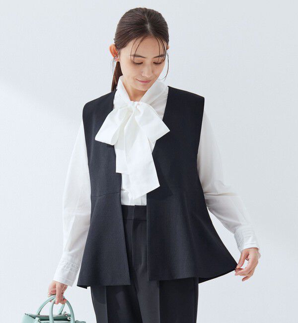 size SHORTあり］fleurie(フルリー) ペプラム ジレ（UNITED ARROWS