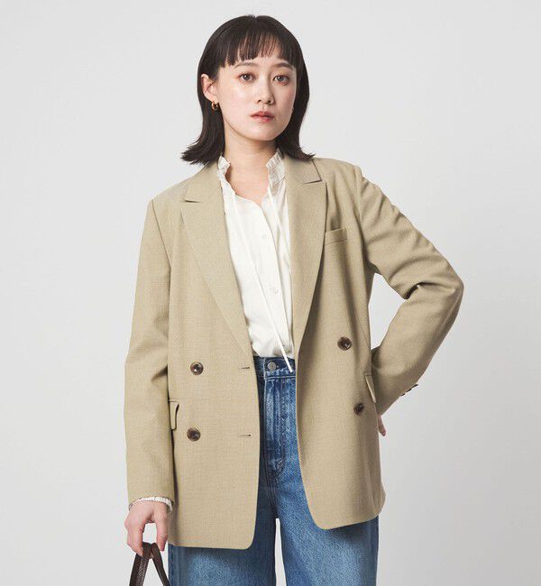 UNITED ARROWS green label relaxing「［size SHORTあり］ラミーブレンド ダブル ジャケット」|テーラードジャケット|