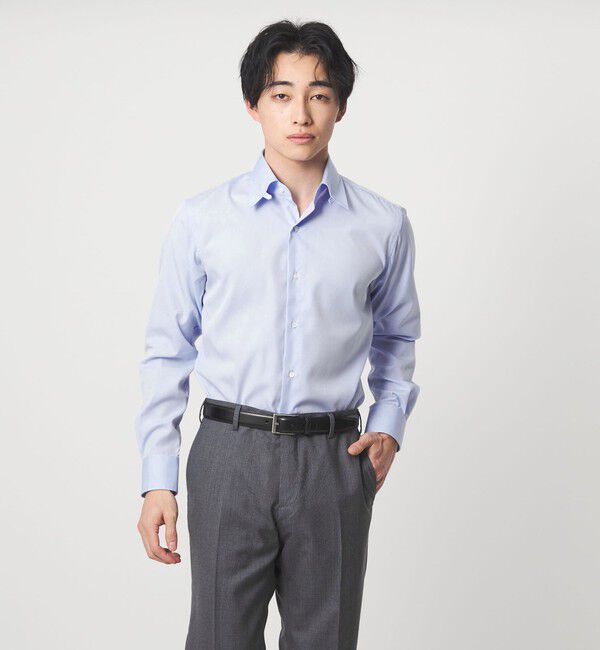 UNITED ARROWS green label relaxing「コットン ソリッド タブカラー ドレスシャツ -イージーアイロン-」|シャツ・ブラウス|LT.BLUE