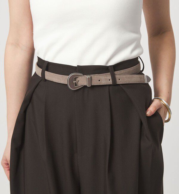 UNITED ARROWS green label relaxing「＜MANCINI 1979＞スエード ベルト」|ベルト|