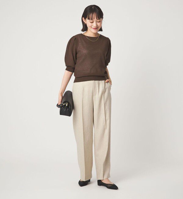 UNITED ARROWS green label relaxing「ハニカム タック スリーブ プルオーバー ニット」|ニット・セーター|