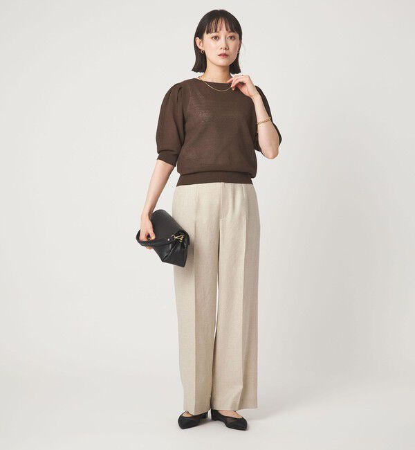 UNITED ARROWS green label relaxing「ハニカム タック スリーブ プルオーバー ニット」|ニット・セーター|