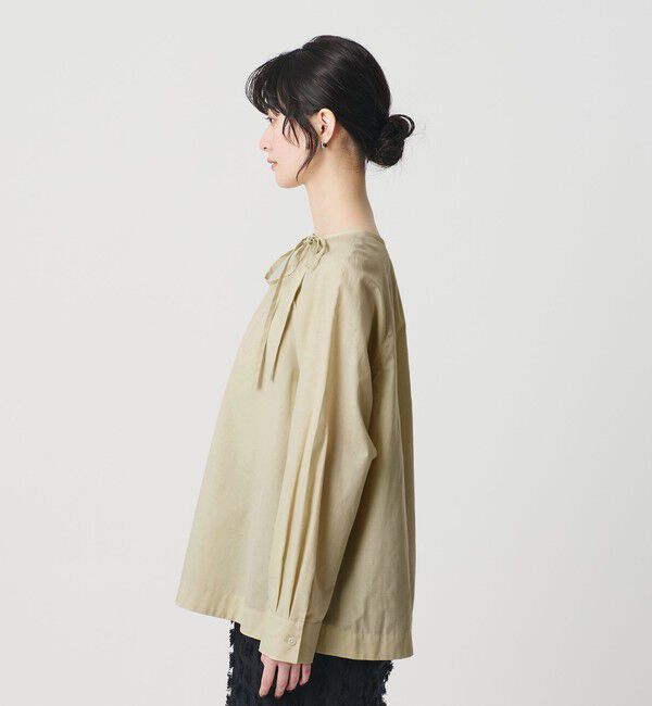BEAUTY&YOUTH UNITED ARROWS「リボンタイ ノーカラーブラウス」|シャツ・ブラウス|