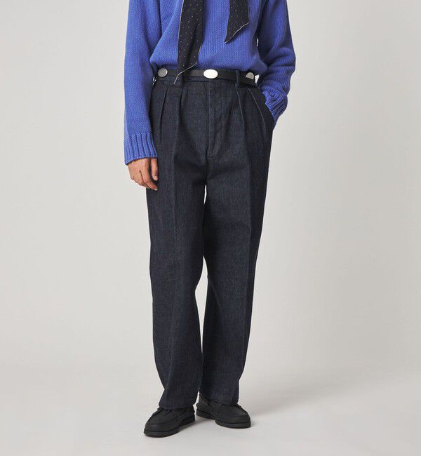 STEVEN ALAN「＜Steven Alan＞ 13.5oz デニム インツープリーツ ドレス トラウザーズ」|スラックス|