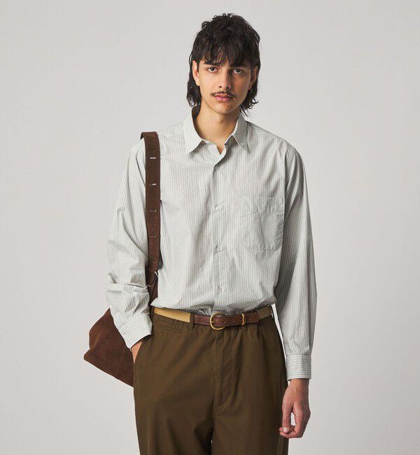 STEVEN ALAN「＜Steven Alan＞ ヘイズ ストライプ レギュラーカラー シャツ NARROW」|シャツ・ブラウス|