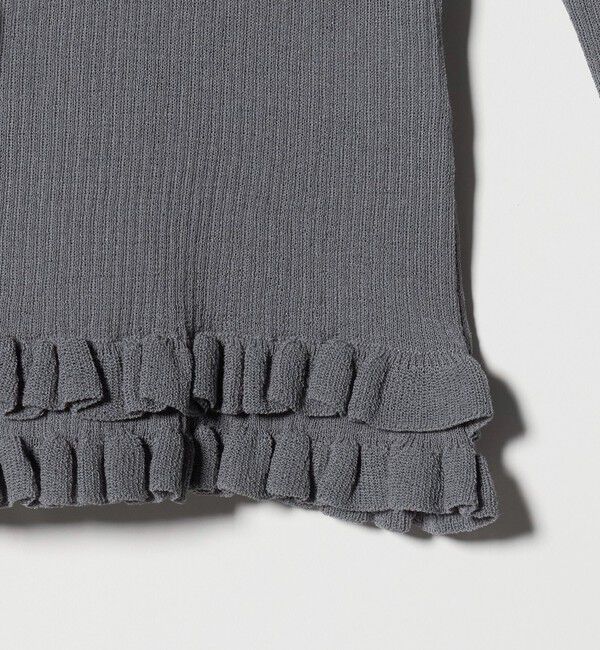 BEAUTY&YOUTH UNITED ARROWS「フリル フロントボタン カーディガン ウォッシャブル」|カーディガン|