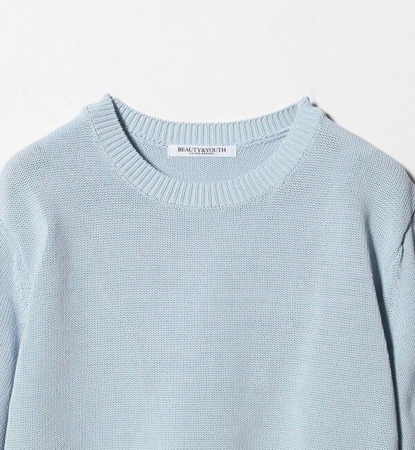 BEAUTY&YOUTH UNITED ARROWS「コイルニット ショートスリーブ プルオーバー ウォッシャブル」|ニット・セーター|