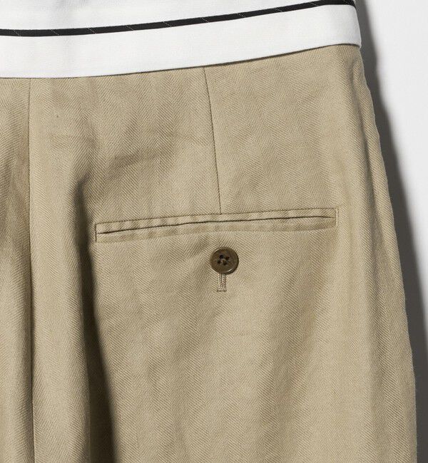 BEAUTY&YOUTH UNITED ARROWS「麻ブレンド マーベルト ワイドパンツ UVカット」|チノ|