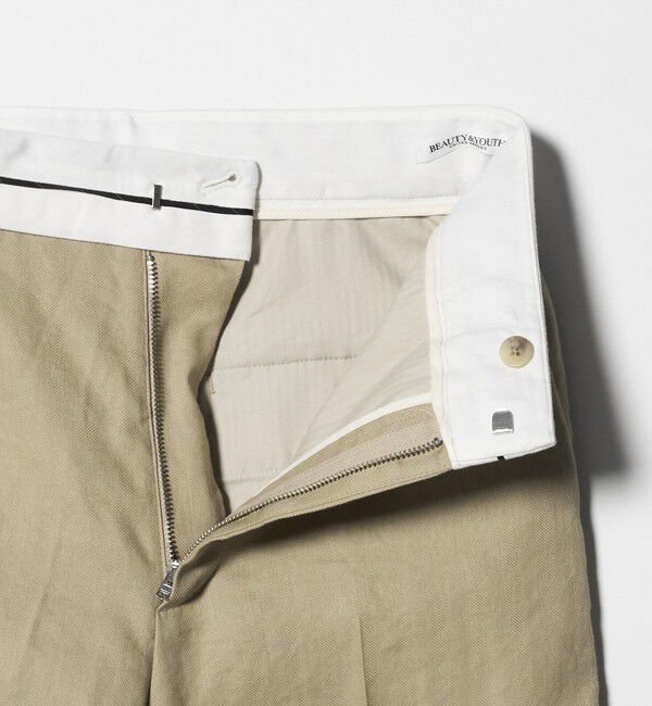 BEAUTY&YOUTH UNITED ARROWS「麻ブレンド マーベルト ワイドパンツ UVカット」|チノ|