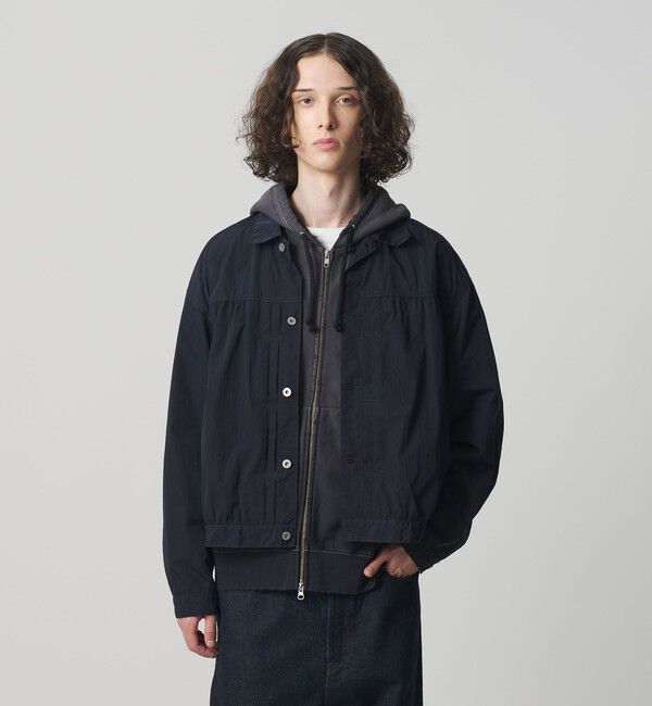 MONKEY TIME「ビンテージ タフタ トラッカー ジャケット」|その他|NAVY