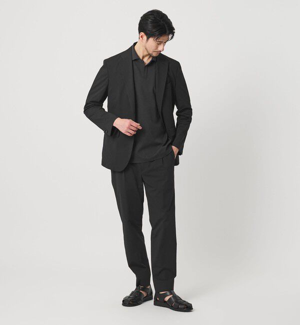 BEAUTY&YOUTH UNITED ARROWS「【WEB限定 WARDROBE SMART】カルゼジャージ コンフォート セットアップ/ジャケット＆イージーパンツ」|スーツ|BLACK