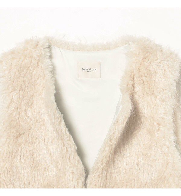 Demi-Luxe BEAMS 「ウェイビー フェイクファー ジレ」|ダウン|
