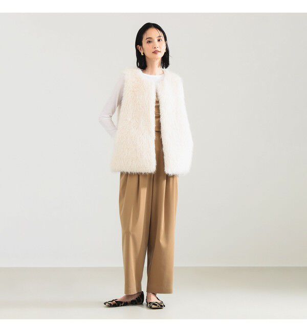 Demi-Luxe BEAMS 「ウェイビー フェイクファー ジレ」|ダウン|