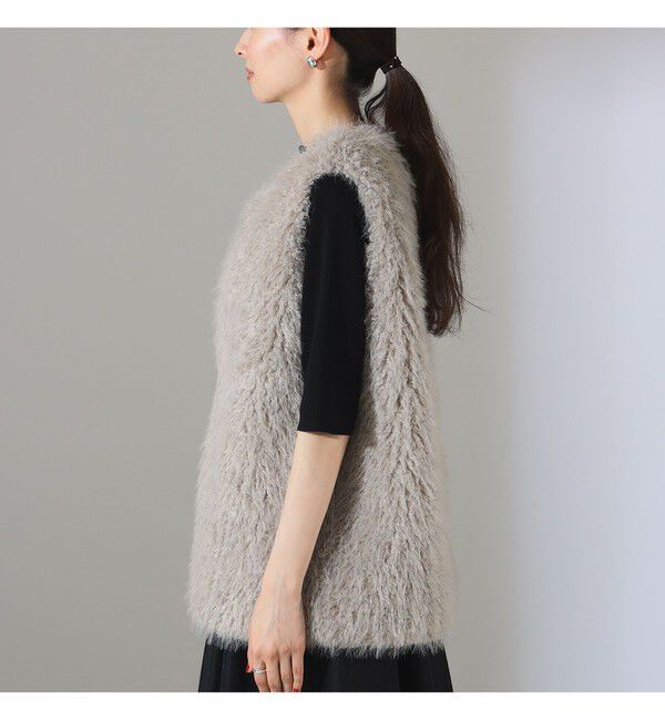 Demi-Luxe BEAMS 「ウェイビー フェイクファー ジレ」|ダウン|