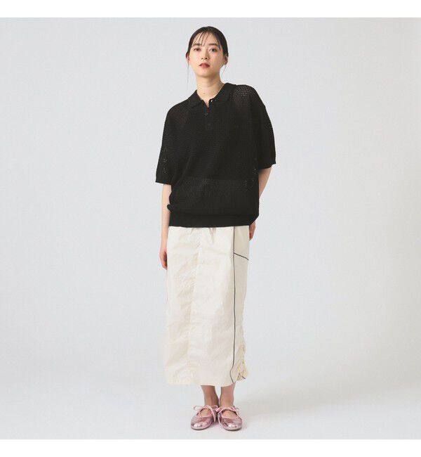 Ray BEAMS 「ストライプ キリカエ トラックスカート」|スカート|