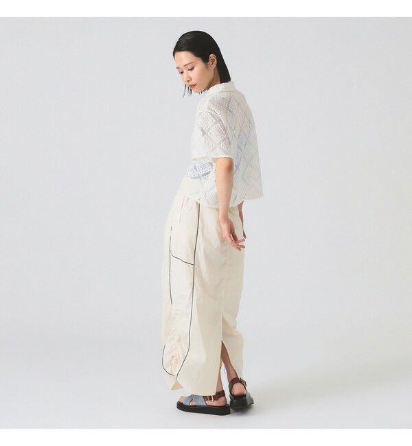 Ray BEAMS 「ストライプ キリカエ トラックスカート」|スカート|