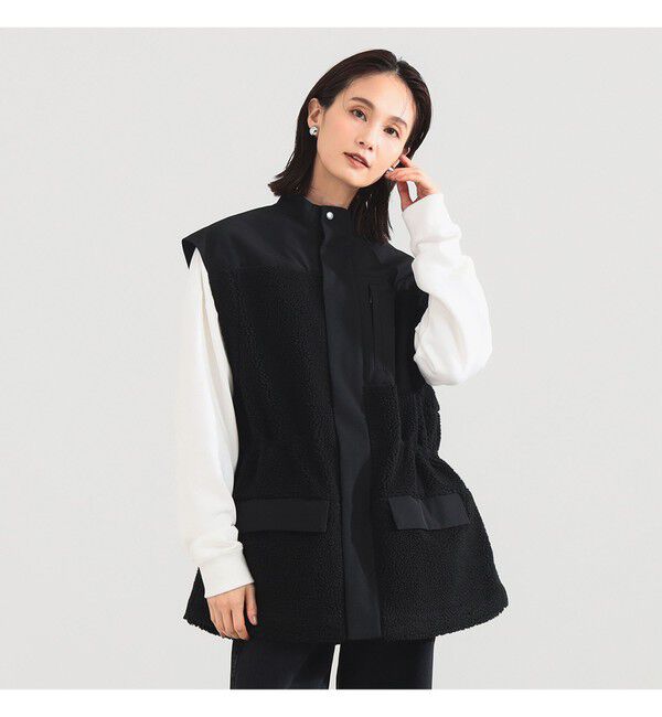 Demi-Luxe BEAMS 「VACHEMENT / タフタ ボア ベスト」|ダウン|