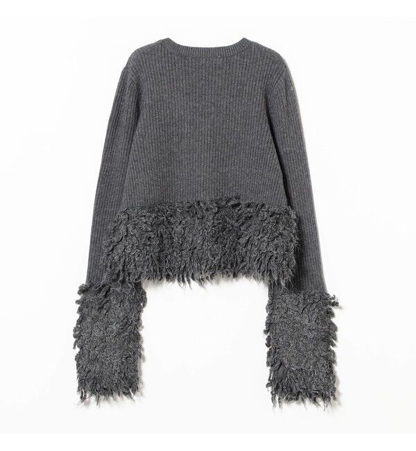 Ray BEAMS 「RBS / フリンジ キリカエ クルーネック ニット」|ニット・セーター|