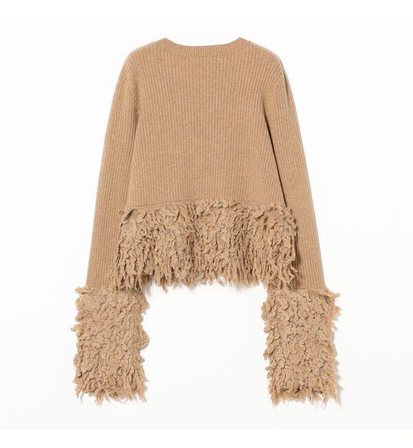 Ray BEAMS 「RBS / フリンジ キリカエ クルーネック ニット」|ニット・セーター|