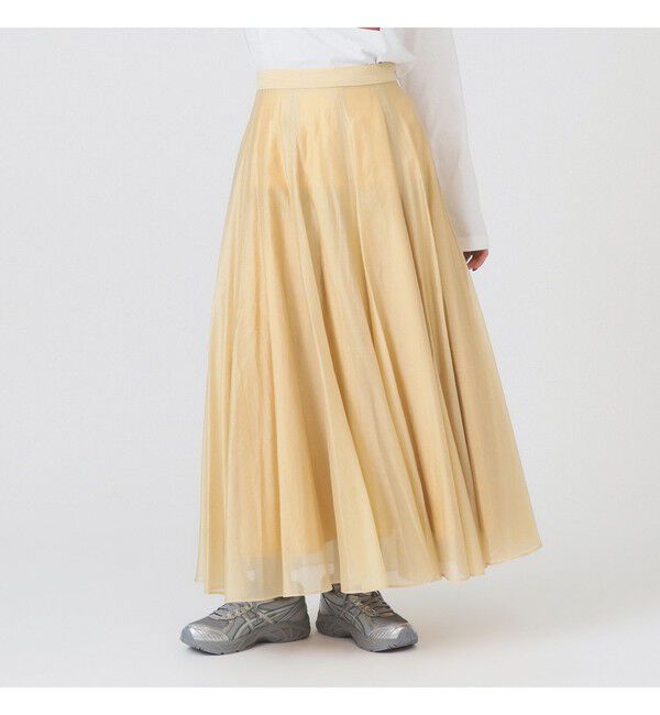 Ray BEAMS 「シアー エアリー フレア スカート」|スカート|YELLOW
