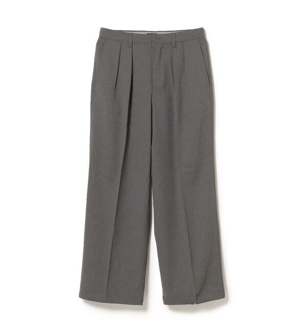 BEAMS「2プリーツ ワイド スラックス」|チノ|