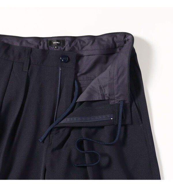 BEAMS「2プリーツ ワイド スラックス」|チノ|