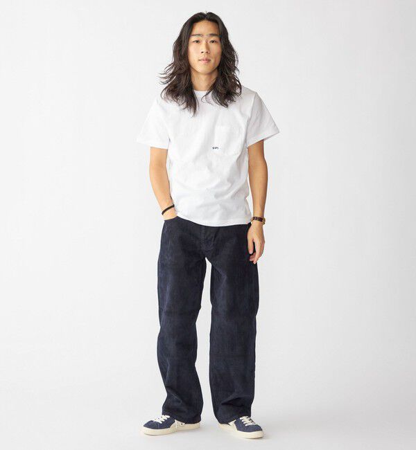 SHIPS「【WEB限定】SHIPS: マイクロ SHIPSロゴ ポケット Tシャツ」|Tシャツ・カットソー|