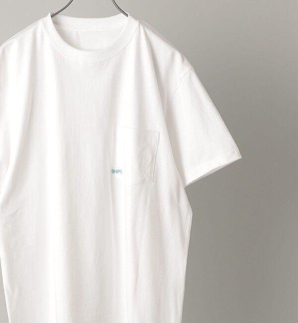 SHIPS「【WEB限定】SHIPS: マイクロ SHIPSロゴ ポケット Tシャツ」|Tシャツ・カットソー|
