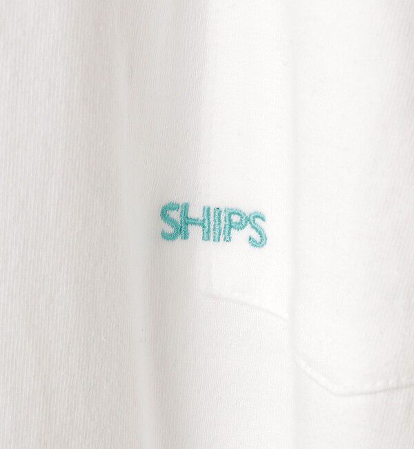 SHIPS「【WEB限定】SHIPS: マイクロ SHIPSロゴ ポケット Tシャツ」|Tシャツ・カットソー|
