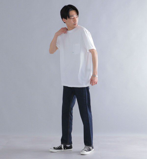 SHIPS「【WEB限定】SHIPS: マイクロ SHIPSロゴ ポケット Tシャツ」|Tシャツ・カットソー|