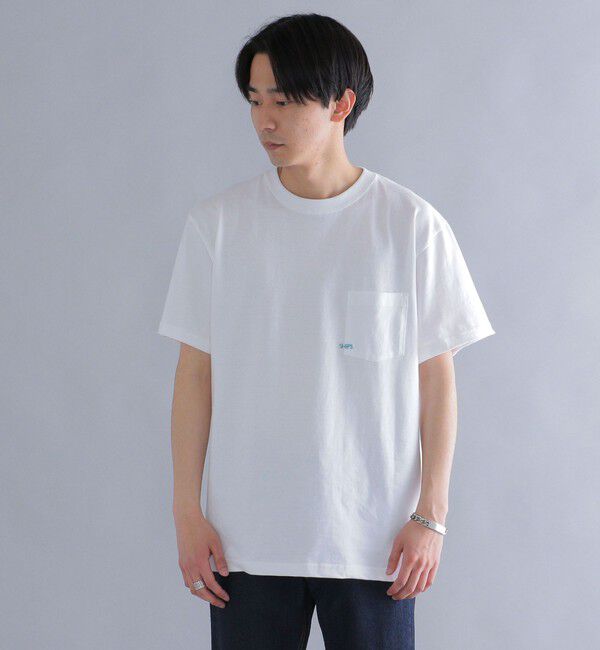 SHIPS「【WEB限定】SHIPS: マイクロ SHIPSロゴ ポケット Tシャツ」|Tシャツ・カットソー|