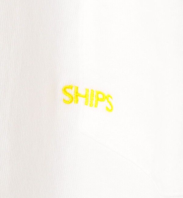 SHIPS「【WEB限定】SHIPS: マイクロ SHIPSロゴ ポケット Tシャツ」|Tシャツ・カットソー|