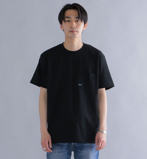 SHIPS「【WEB限定】SHIPS: マイクロ SHIPSロゴ ポケット Tシャツ」|Tシャツ・カットソー|