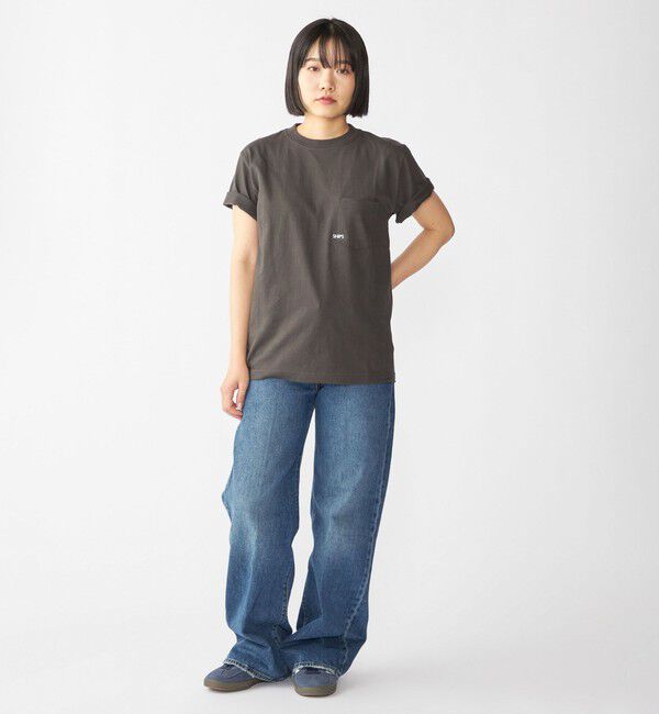SHIPS「【WEB限定】SHIPS: マイクロ SHIPSロゴ ポケット Tシャツ」|Tシャツ・カットソー|