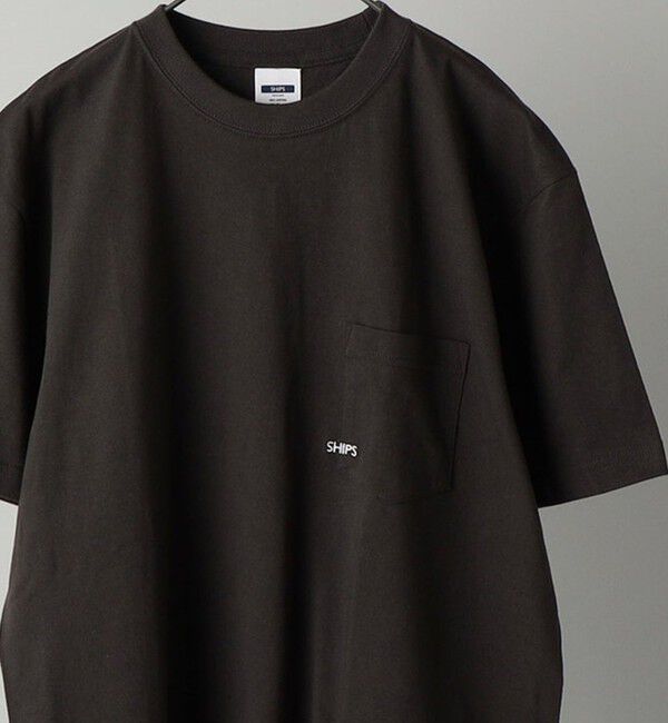 SHIPS「【WEB限定】SHIPS: マイクロ SHIPSロゴ ポケット Tシャツ」|Tシャツ・カットソー|