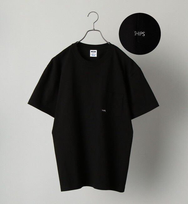 SHIPS「【WEB限定】SHIPS: マイクロ SHIPSロゴ ポケット Tシャツ」|Tシャツ・カットソー|