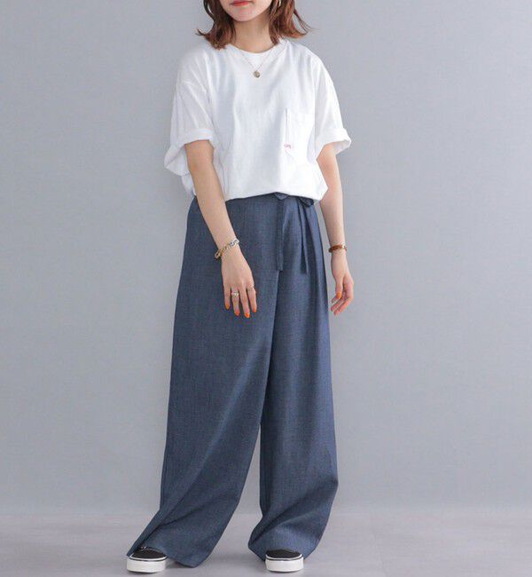 SHIPS「【WEB限定】SHIPS: マイクロ SHIPSロゴ ポケット Tシャツ」|Tシャツ・カットソー|