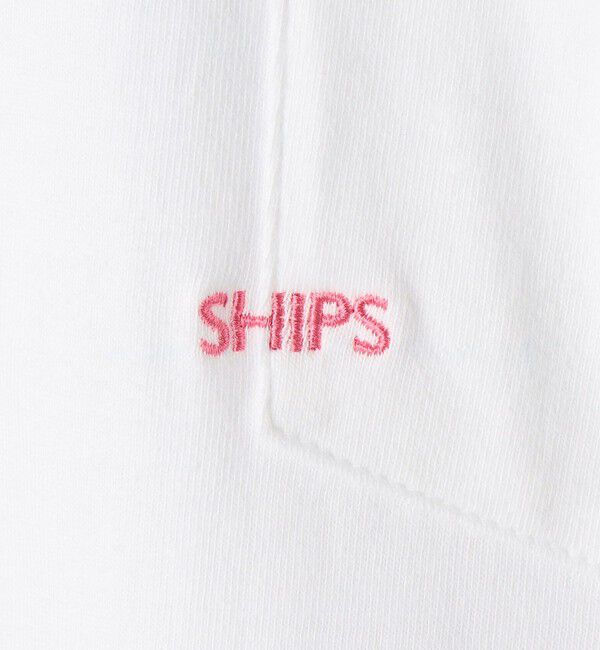 SHIPS「【WEB限定】SHIPS: マイクロ SHIPSロゴ ポケット Tシャツ」|Tシャツ・カットソー|