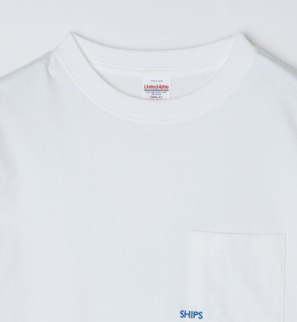 SHIPS「【WEB限定】SHIPS: マイクロ SHIPSロゴ ポケット Tシャツ」|Tシャツ・カットソー|