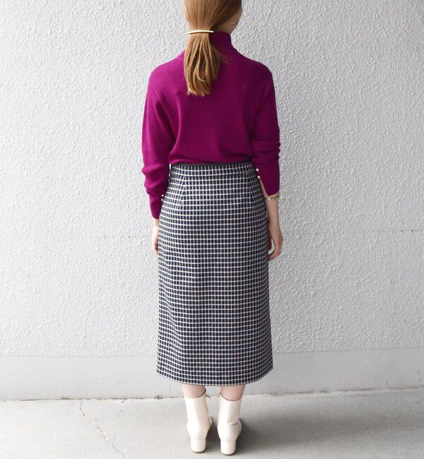 SHIPS any「SHIPS any:〈ウォッシャブル〉チェック スティック ミディ スカート」|タイト|