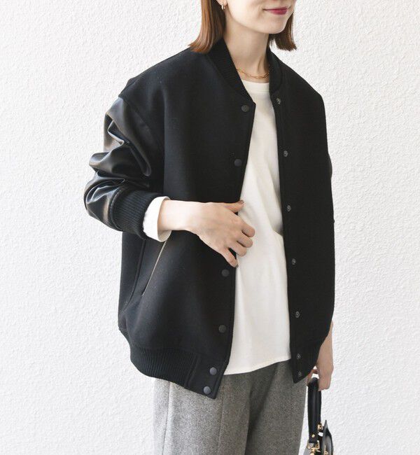 SHIPS any「【WEB限定】SHIPS any: バーシティ ジャケット 25AW」|ブルゾン・スタジャン|
