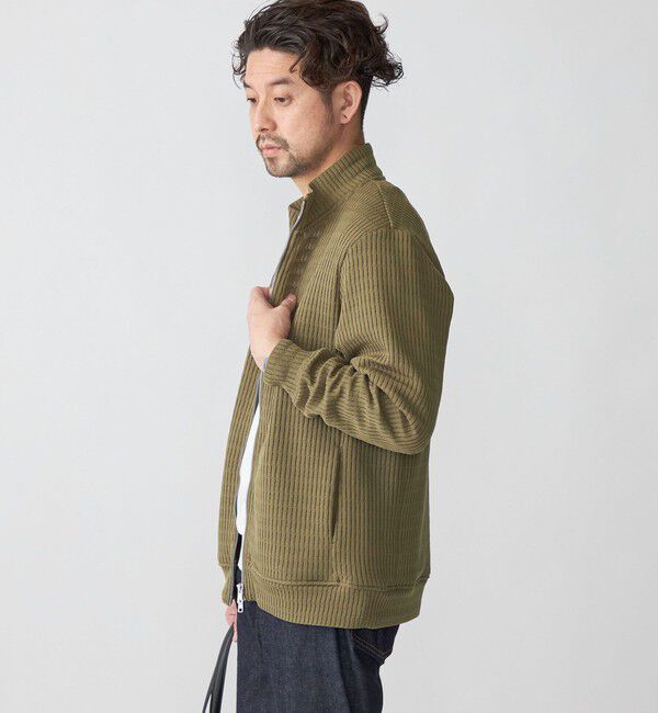 SHIPS「SHIPS: クォーター ゲージ ハイジップ スタンドブルゾン カーディガン」|カーディガン|