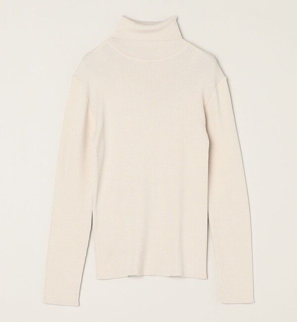 quaranciel「quaranciel:〈手洗い可能〉コットン タートルネック リブ ニット」|ニット・セーター|