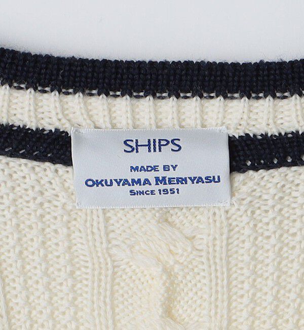 SHIPS「SHIPS: 奥山メリヤス チルデン ニット カーディガン」|カーディガン|