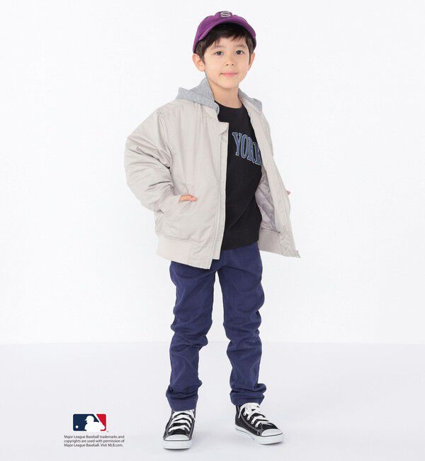 SHIPS KIDS「SHIPS KIDS:100～130cm / MA-1 キルティング フード ジャケット」|ミリタリージャケット|