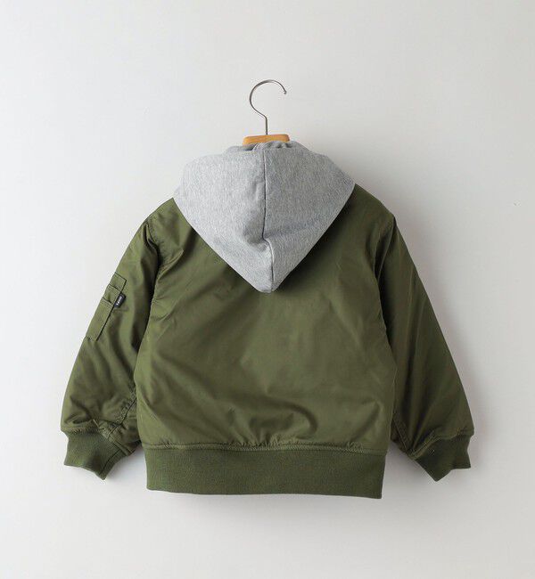 SHIPS KIDS「SHIPS KIDS:100～130cm / MA-1 キルティング フード ジャケット」|ミリタリージャケット|